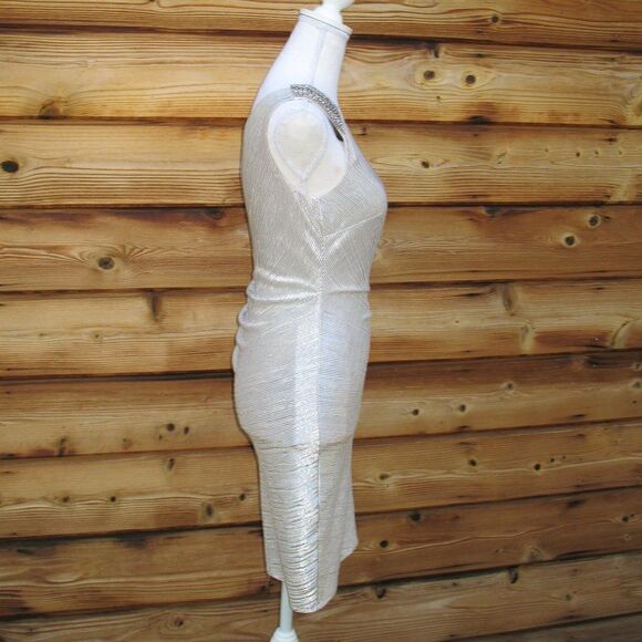 NWT Metallic Cocktail Mini Dress - Picture 4 of 8